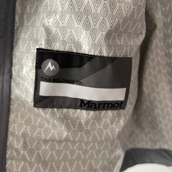 Marmot Kids rain jacket waterproof medium Red Gray windbreaker outdoors hooded - Picture 10 of 13